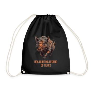 Légende de la chasse au porc du Texas - Sac de sport léger - noir - Devant