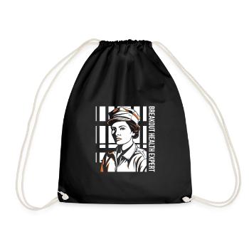 Breakout Health Expert Corrections Nurse - Drawstring Bag - black - Front