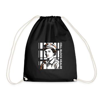 Cell Block Healer Corrections Nurse - Drawstring Bag - black - Front