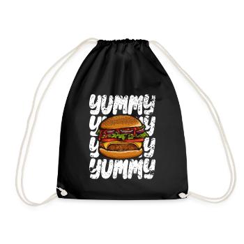 J’adore la restauration rapide, les hamburgers et les frites - Sac de sport léger - noir - Devant