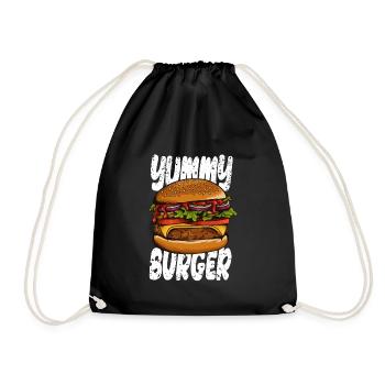 J’adore la restauration rapide, les hamburgers et les frites - Sac de sport léger - noir - Devant