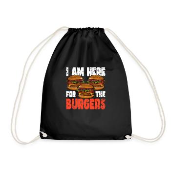 J’adore la restauration rapide, les hamburgers et les frites - Sac de sport léger - noir - Devant
