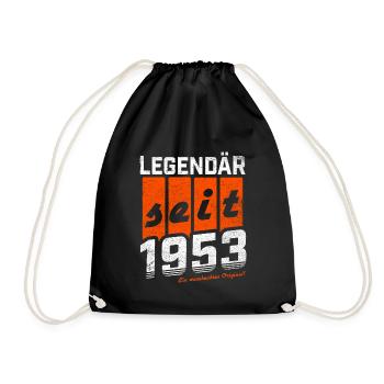 LEGENDÄR SEIT 1953 WASCHECHTES ORIGINAL GEBURTSTAG - Turnbeutel - Schwarz - Vorne