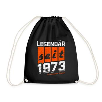 LEGENDÄR SEIT 1973 WASCHECHTES ORIGINAL GEBURTSTAG - Turnbeutel - Schwarz - Vorne