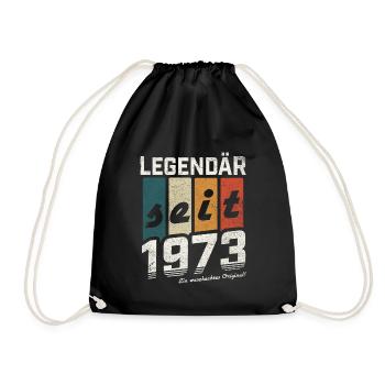 LEGENDÄR SEIT 1973 WASCHECHTES ORIGINAL GEBURTSTAG - Turnbeutel - Schwarz - Vorne