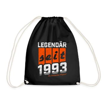 LEGENDÄR SEIT 1993 WASCHECHTES ORIGINAL GEBURTSTAG - Turnbeutel - Schwarz - Vorne