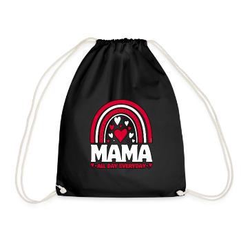 Fête des mères - Maman tous les jours... - Sac de sport léger - noir - Devant