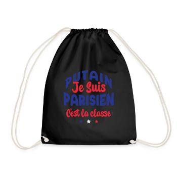 je suis parisien c'est la classe - Sac de sport léger - noir - Devant