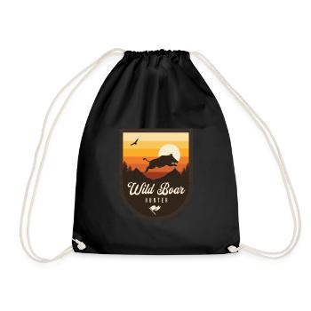 Wild Boar Hunter - Drawstring Bag - black - Front