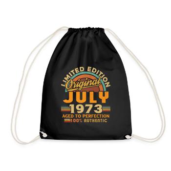 Né juillet 1973 Anniversaire juillet 1973 - Sac de sport léger - noir - Devant