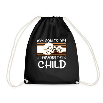 Mon fils est ma famille préférée de mains d’enfant - Sac de sport léger - noir - Devant
