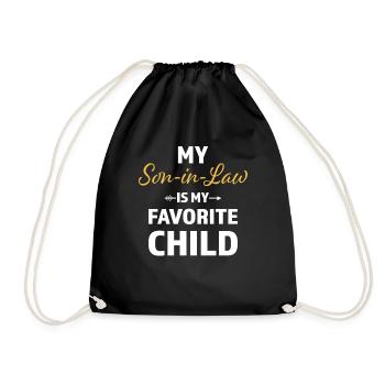 My Son in Law is My Favorite Child - Drawstring Bag - black - Front