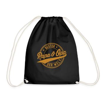 Meilleur Papa & Papy du Monde Humour Cadeau - Sac de sport léger - noir - Devant