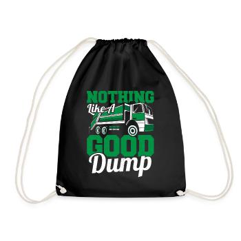 Nothing Like A Good Dump Garbage Truck Recycling - Drawstring Bag - black - Front