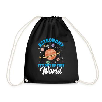 Astronomy It's Out Of This World Astronomer - Drawstring Bag - black - Front