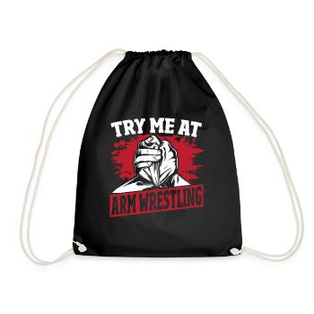 Essayez-moi au bras de fer - Sac de sport léger - noir - Devant