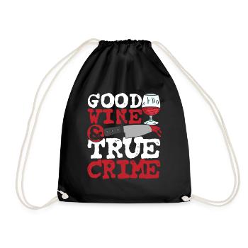 Bon vin et vrais crimes - Sac de sport léger - noir - Devant
