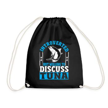 Pêche au thon Introverti mais prêt à en parler - Sac de sport léger - noir - Devant