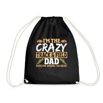 I'm The Crazy Track & Field Dad Everyone Warned - Drawstring Bag - black - Front