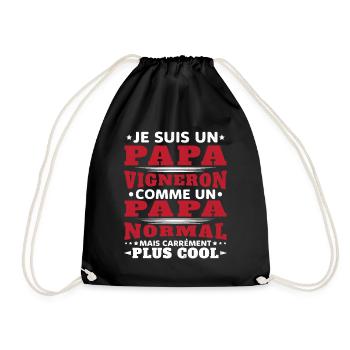 Je Suis un Papa Vigneron / Homme Vigneron Cadeau - Sac de sport léger - noir - Devant