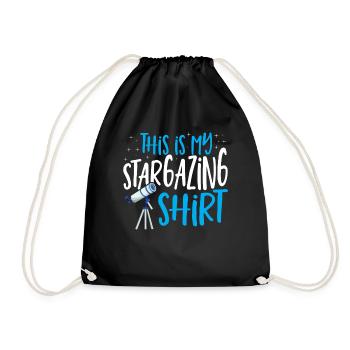 Astronomy This Is My Stargazing Shirt Stargazer - Drawstring Bag - black - Front