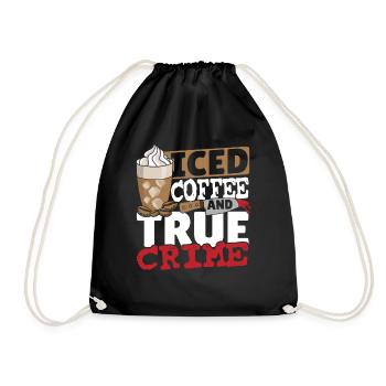 Café glacé et vrais crimes - Sac de sport léger - noir - Devant