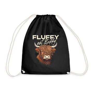Vache moelleuse pas étouffante des Highlands - Sac de sport léger - noir - Devant