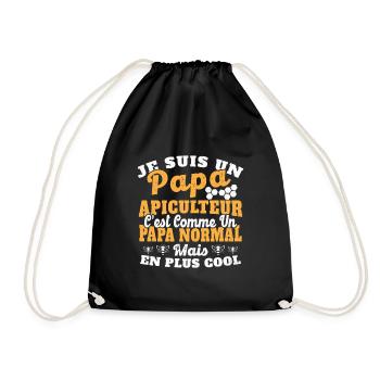 Papa et apiculteur - Sac de sport léger - noir - Devant