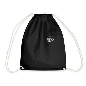 Coffee mug - simple design for - Drawstring Bag - black - Front