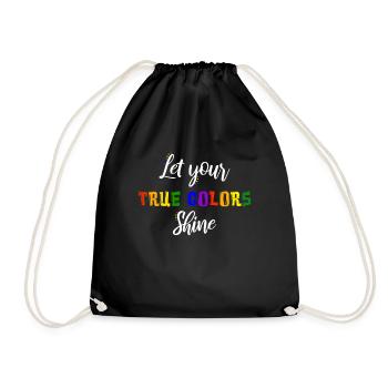 Pride LGBT Liebe gewinnt, wir sind queer und stolz - Turnbeutel - Schwarz - Vorne