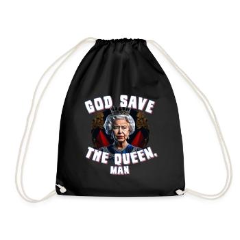 God Save the Queen Man - Drawstring Bag - black - Front