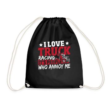 J’adore les courses de camions Ce sont les gens qui - Sac de sport léger - noir - Devant