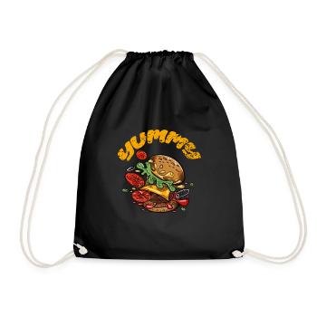 J’adore la restauration rapide, les hamburgers et les frites - Sac de sport léger - noir - Devant