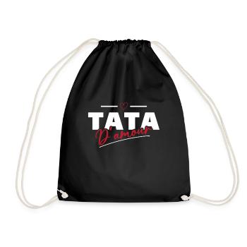 Tata d'amour Humour Cadeau - Sac de sport léger - noir - Devant