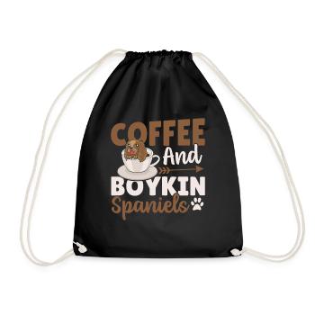 Kaffee und Boykin Spaniels Boykin Spaniel - Turnbeutel - Schwarz - Vorne