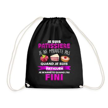 Patissiere Humour Métier Patisserie Cuisine - Sac de sport léger - noir - Devant