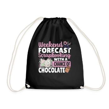 Prévisions de week-end Scrapbooking avec une chance de - Sac de sport léger - noir - Devant