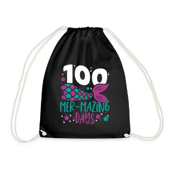 100 Mer-Mazing Days 100 Days of School 100th Day - Drawstring Bag - black - Front