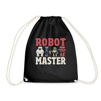 Robot Master Robots Engineer Robotics - Drawstring Bag - black - Front