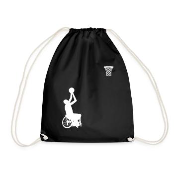 Basketball en fauteuil roulant Joueur de basketball en fauteuil roulant - Sac de sport léger - noir - Devant