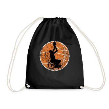 Basketball en fauteuil roulant Joueur de basketball en fauteuil roulant - Sac de sport léger - noir - Devant