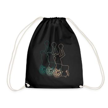 Basketball en fauteuil roulant Basketball en fauteuil roulant Rétro - Sac de sport léger - noir - Devant