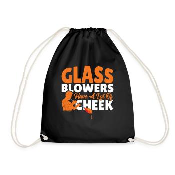 Glassblowers Have A Lot Of Cheek Glassblowing - Drawstring Bag - black - Front