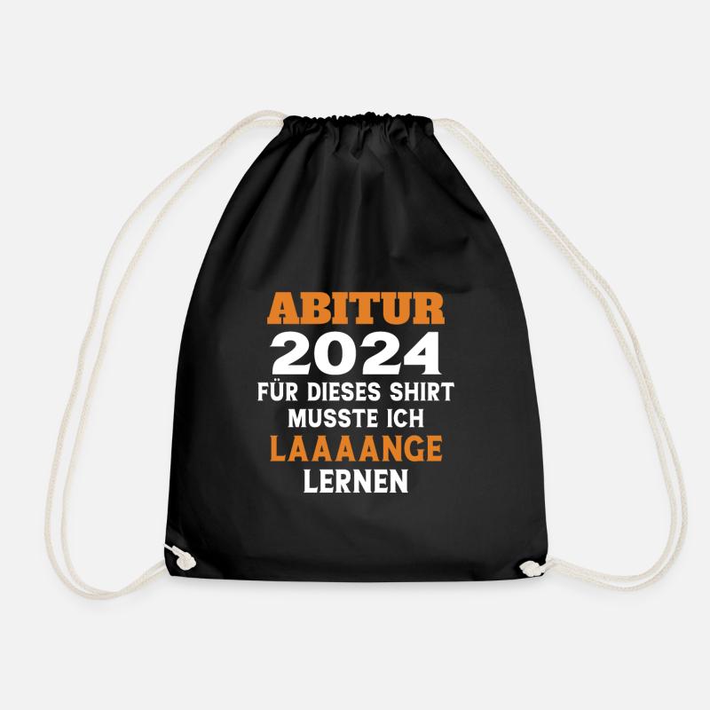 Abitur 2024 Abiturientin Geschenk Abiturient - Turnbeutel - Schwarz