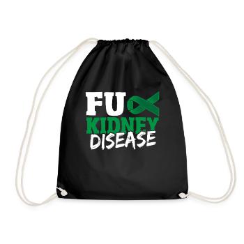 Fuck Kidney Disease Green Loop - Sac de sport léger - noir - Devant