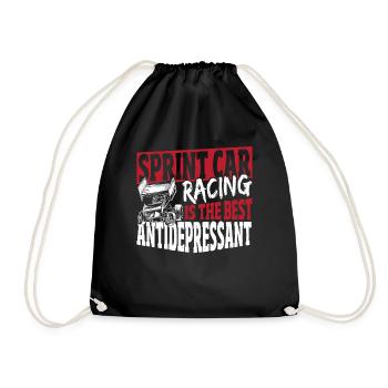 Sprint Car Racing est le meilleur antidépresseur - Sac de sport léger - noir - Devant
