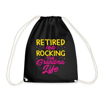 Grand-mère retraitée Pension de retraite Grand-mère Reti - Sac de sport léger - noir - Devant