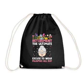 Grand-mère retraitée Pension de retraite Grand-mère Reti - Sac de sport léger - noir - Devant