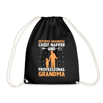 Grand-mère retraitée Pension de retraite Grand-mère Reti - Sac de sport léger - noir - Devant