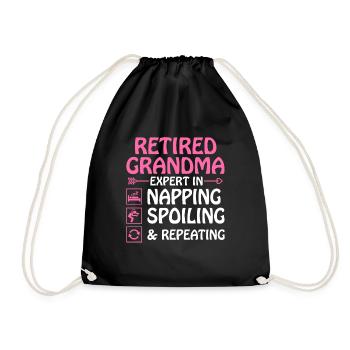 Grand-mère retraitée Pension de retraite Grand-mère Reti - Sac de sport léger - noir - Devant